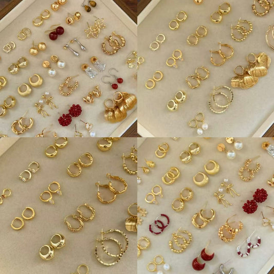歐美復古金屬風幾何耳扣簡約時尚日常通勤百搭耳環輕奢高級感耳飾