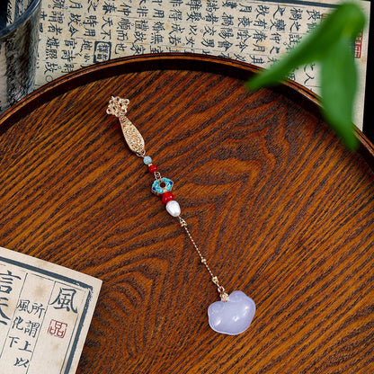 葫蘆平安扣流蘇吊飾－第二視角實拍｜https://igowo.tw/