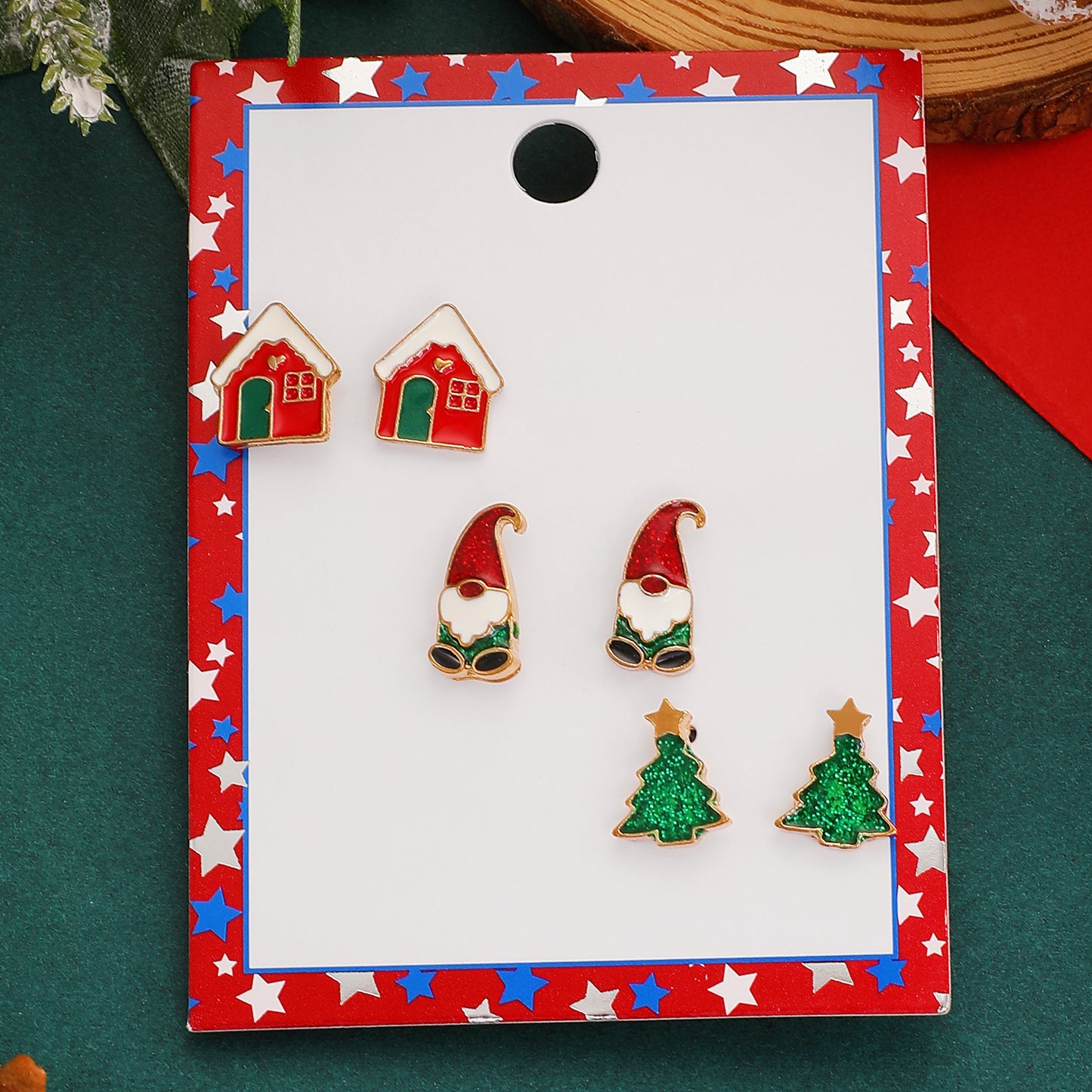 聖誕鈴鐺耳環－白K G-536款細節7｜https://igowo.tw/
