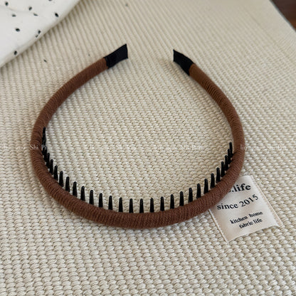 纏繞復古髮箍－米白色款細節｜https://igowo.tw/