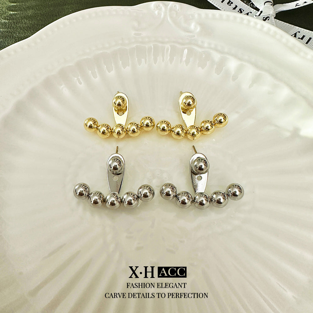 扇形簡約耳釘－商品主圖｜https://igowo.tw/
