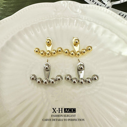 扇形簡約耳釘－商品主圖｜https://igowo.tw/