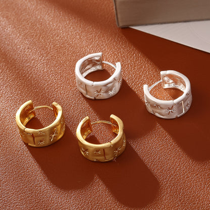 金色金屬圓圈復古耳環－商品主圖｜https://igowo.tw/