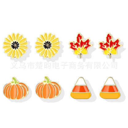 雛菊感恩節耳釘組