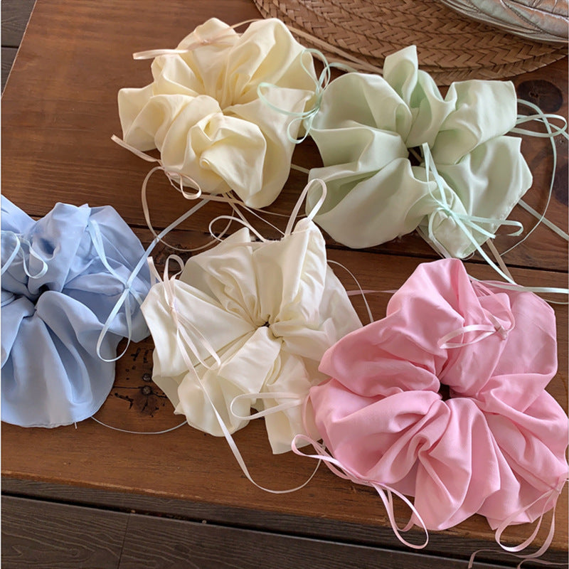 彩色緞帶蝴蝶結髮圈－商品主圖｜https://igowo.tw/