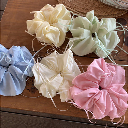 彩色緞帶蝴蝶結髮圈－商品主圖｜https://igowo.tw/