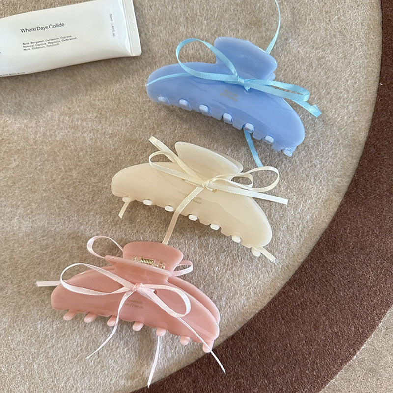 醋酸板材蝴蝶結鯊魚夾－商品主圖｜https://igowo.tw/