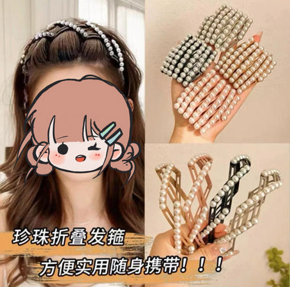 珍珠簡約髮箍－商品主圖｜https://igowo.tw/