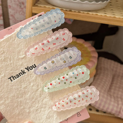 繽紛波點水滴簡約髮夾－商品主圖｜https://igowo.tw/
