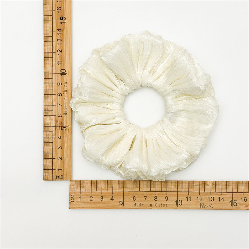 大腸圈簡約髮圈－亮絲綠色款細節｜https://igowo.tw/
