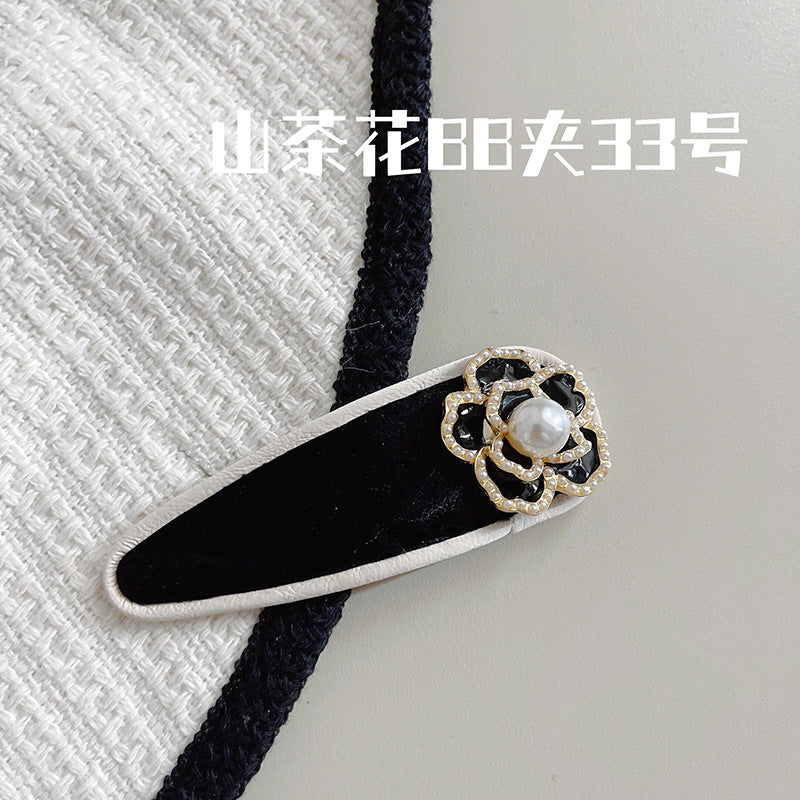 珍珠花朵髮夾－兩顆珍珠18號款細節｜https://igowo.tw/