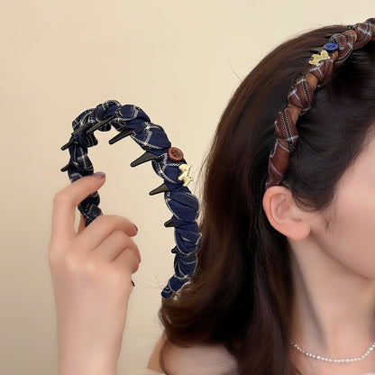 布面纏繞復古髮箍－商品主圖｜https://igowo.tw/