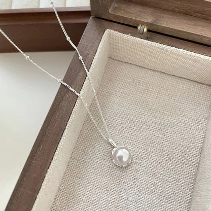 珍珠月光石墜飾項鍊