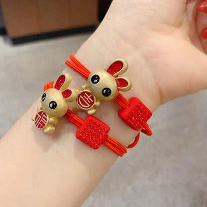 紅色兔子髮圈－商品主圖｜https://igowo.tw/