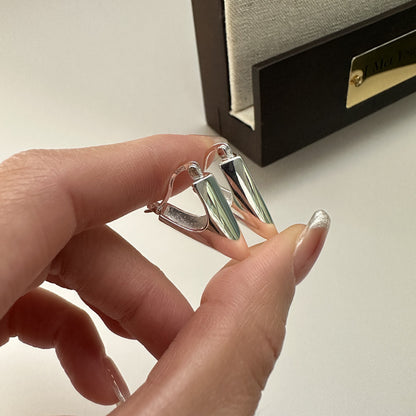 S925純銀韓版質感三角錐形耳扣韓國簡約時髦個性耳飾品