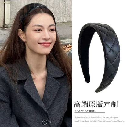 皮革簡約髮箍－商品主圖｜https://igowo.tw/
