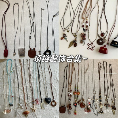 皮革墜飾簡約項鍊－商品主圖｜https://igowo.tw/