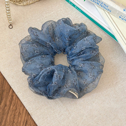 網紗碎花大腸圈髮圈