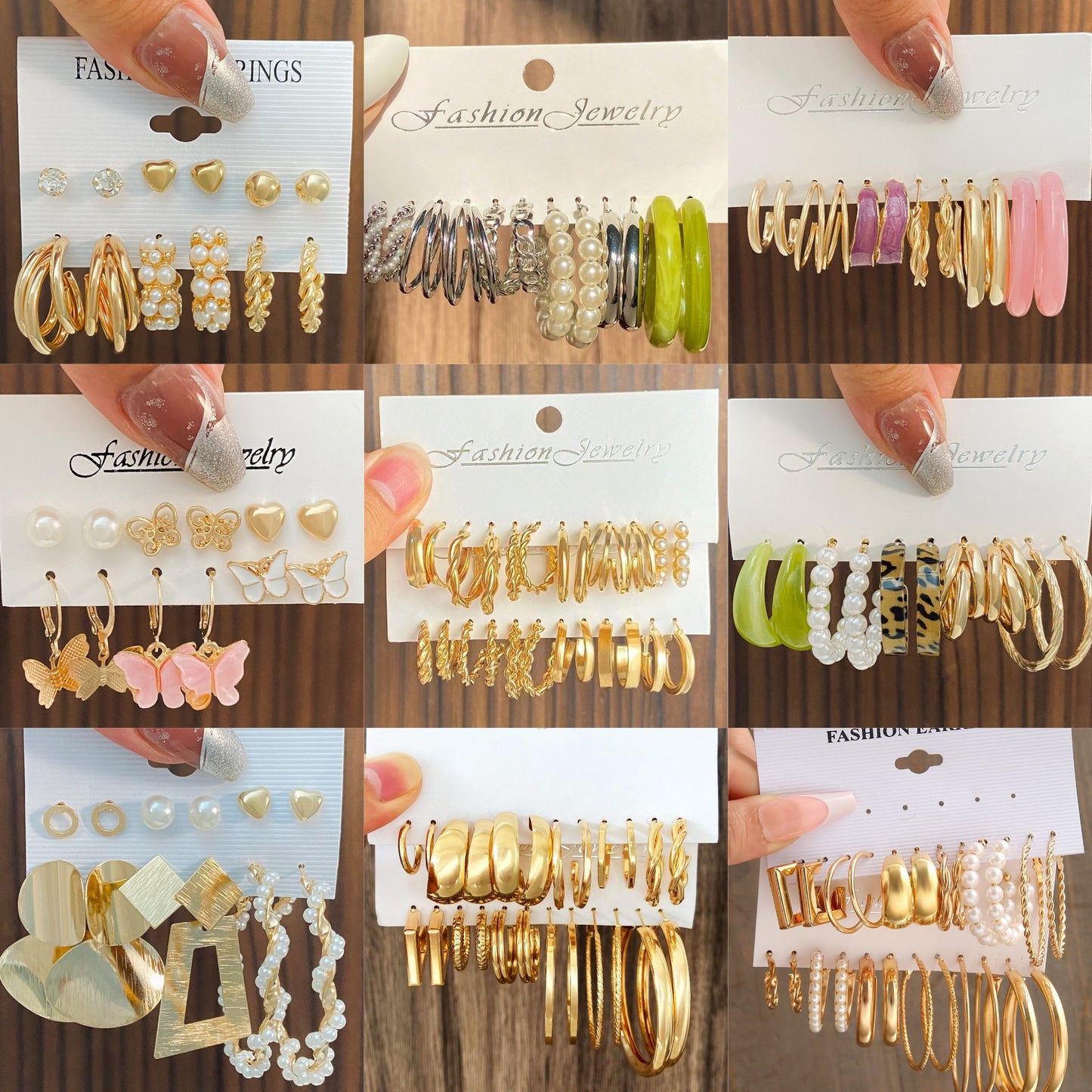 金屬圓圈耳釘套組－商品主圖｜https://igowo.tw/