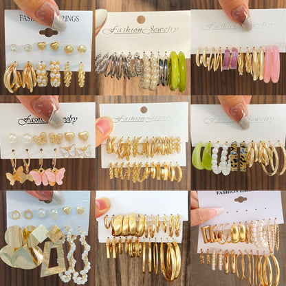 金屬圓圈耳釘套組－商品主圖｜https://igowo.tw/