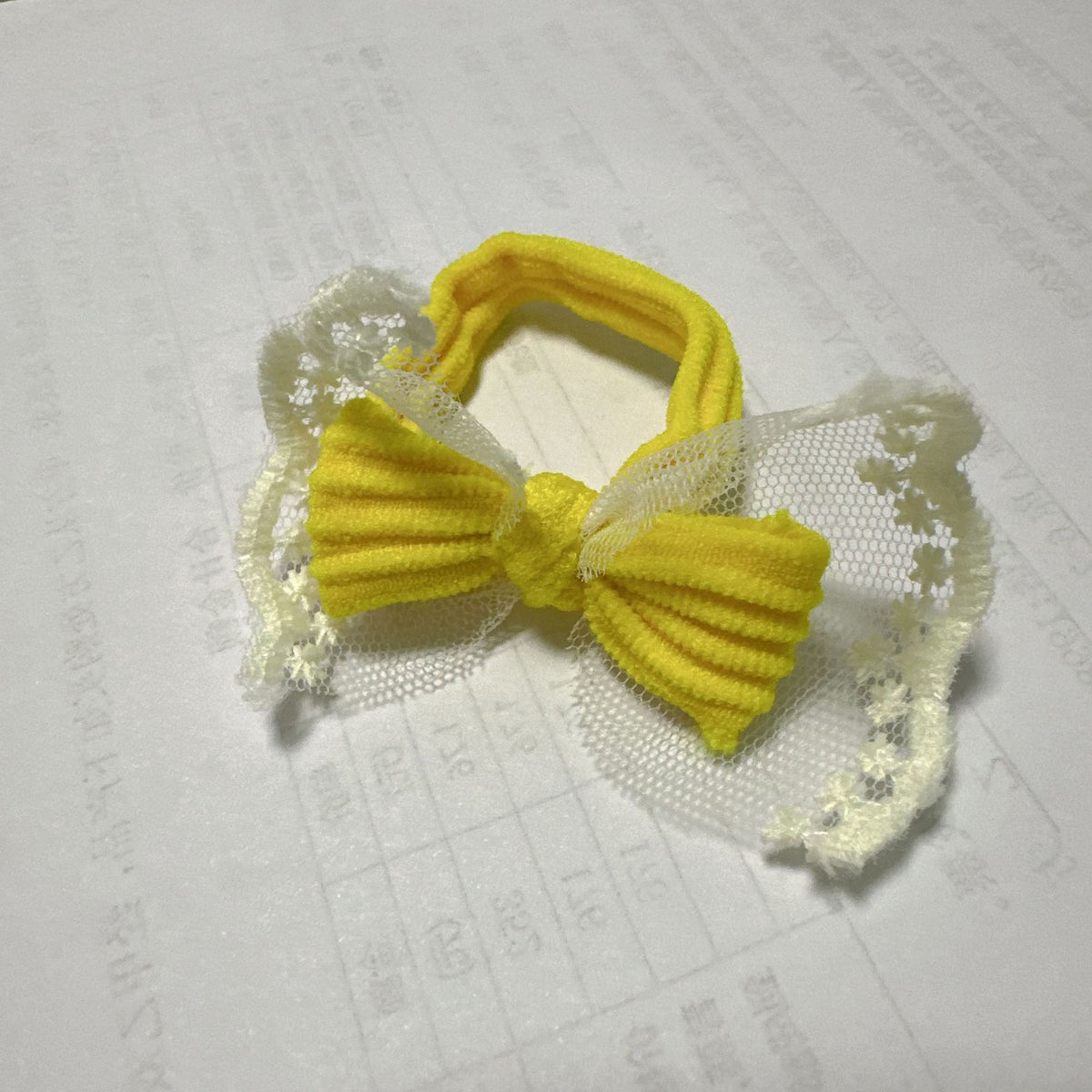蕾絲蝴蝶結髮圈