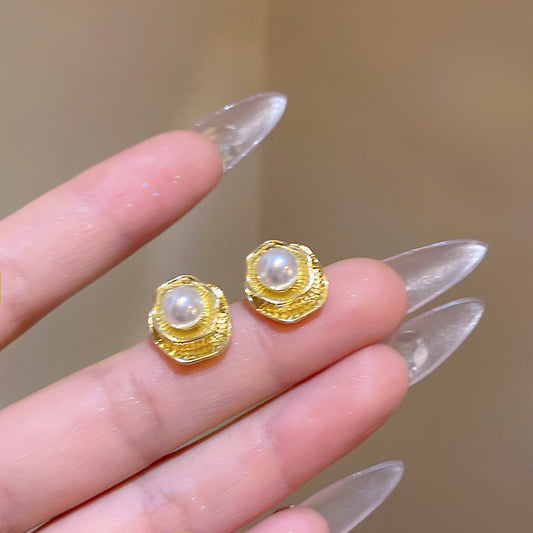 珍珠簡約耳釘－商品主圖｜https://igowo.tw/