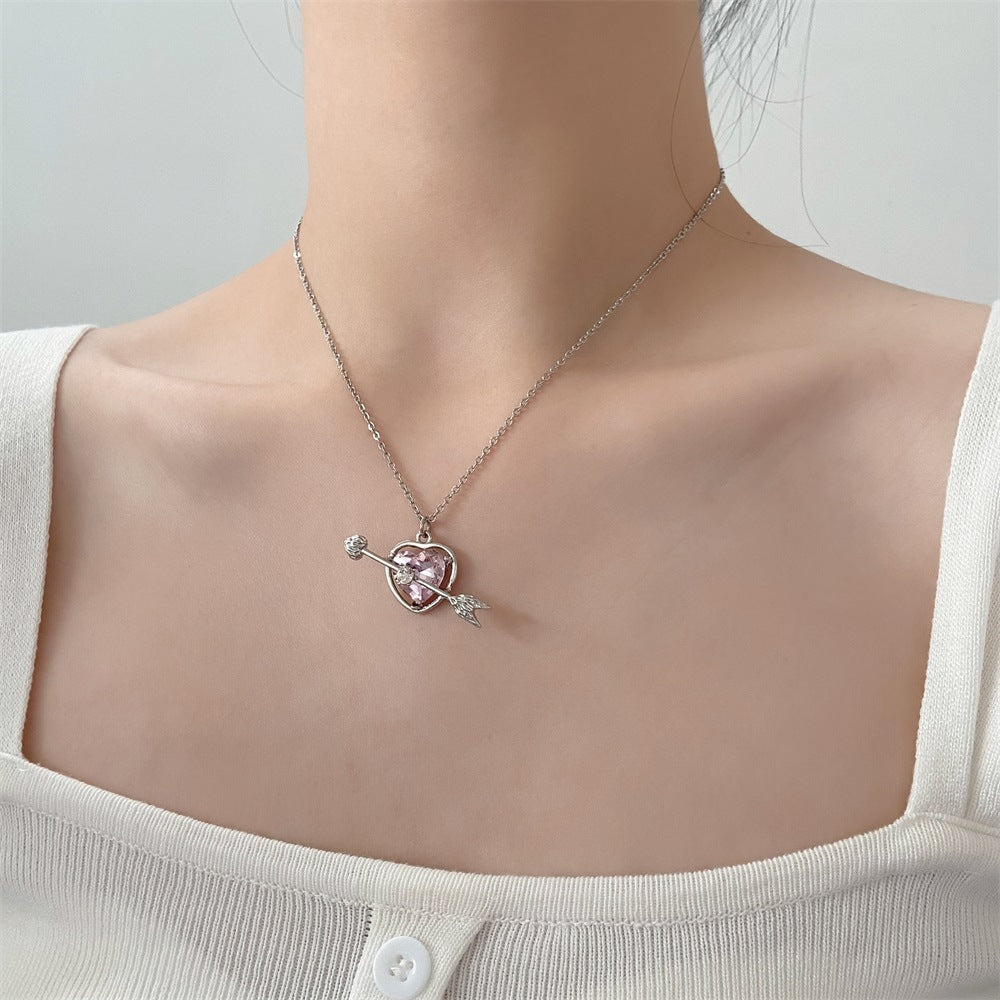 愛心翅膀復古項鍊