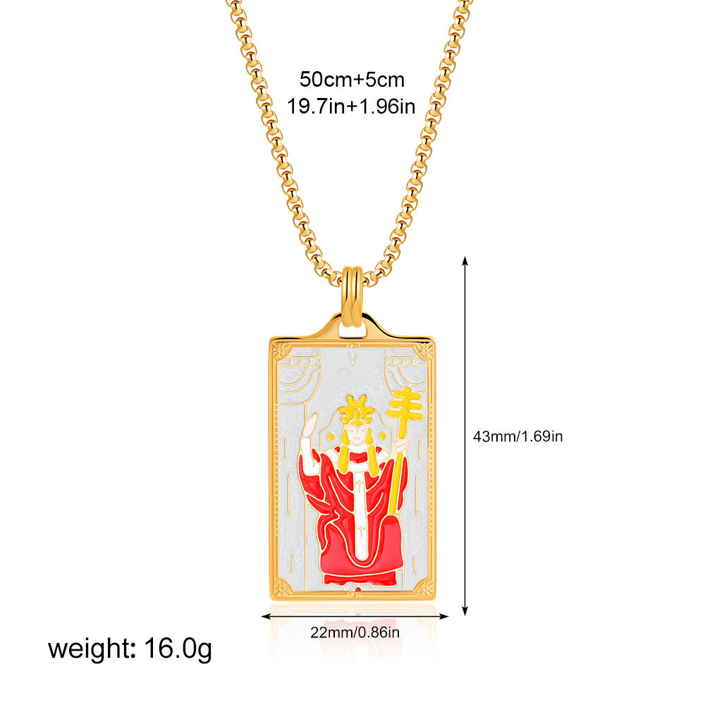 彩色星星方形墜飾項鍊－細節特寫45｜https://igowo.tw/