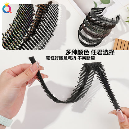鋯石寬版髮箍－細節特寫1｜https://igowo.tw/