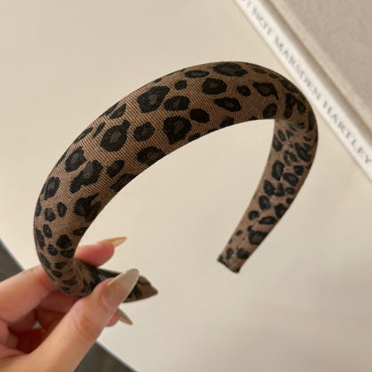 棕色豹紋髮箍