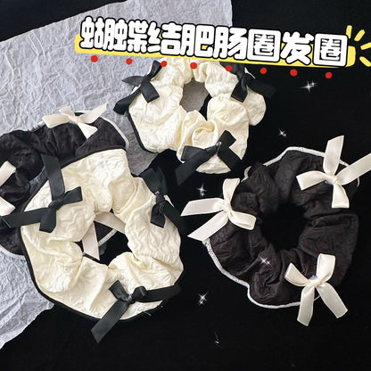 蝴蝶結大腸圈簡約髮圈－商品主圖｜https://igowo.tw/