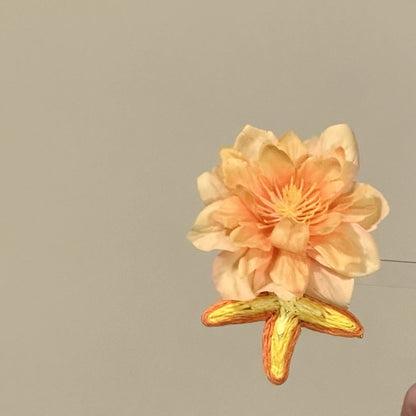 布藝花朵星星發夾高級感精致超仙優雅側邊夾鴨嘴夾設計感小眾發飾