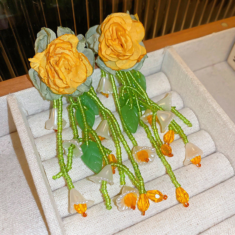 繽紛花朵耳環－細節特寫11｜https://igowo.tw/