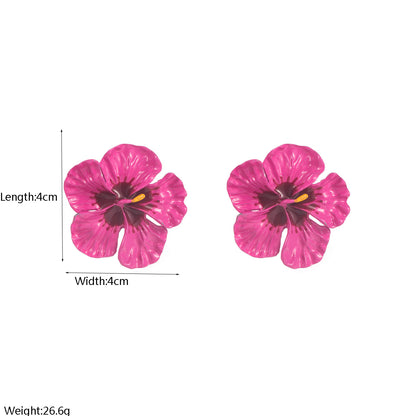 S925琺瑯花朵耳環－白色款實拍｜https://igowo.tw/