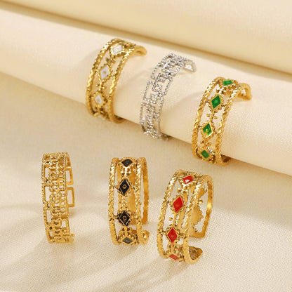 幾何可調式戒指－K真金 X495款實拍｜https://igowo.tw/