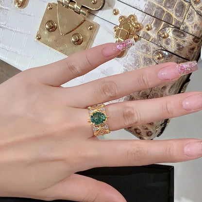 金色可調式復古戒指－細節特寫56｜https://igowo.tw/