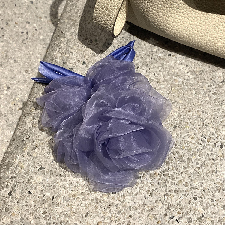 網紗花朵髮圈