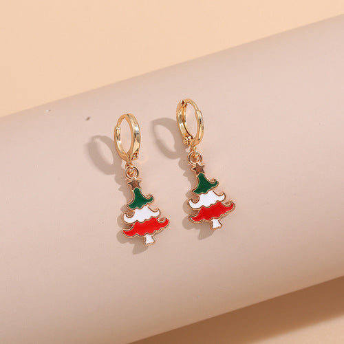 琺瑯聖誕鈴鐺流蘇耳環－細節特寫14｜https://igowo.tw/