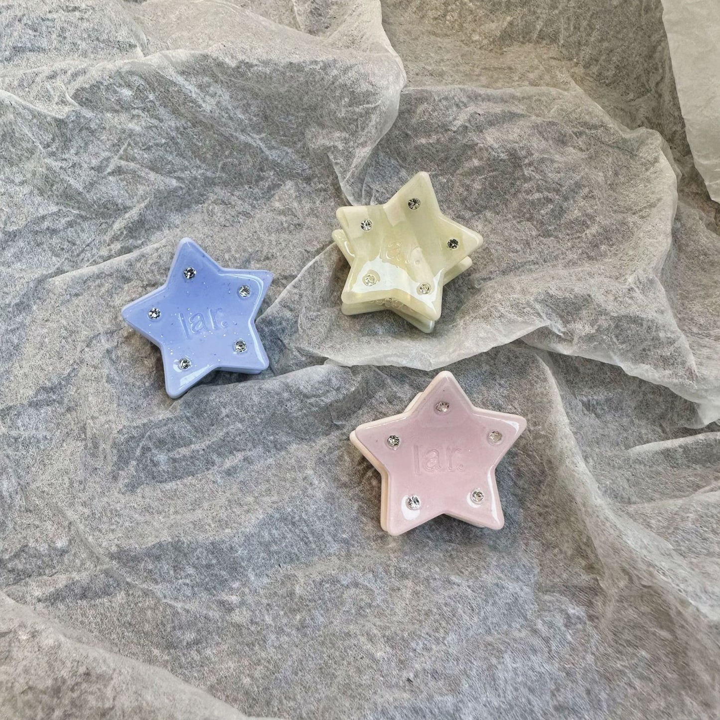 醋酸板材天使鯊魚夾－粉色翅膀（單個）款細節｜https://igowo.tw/