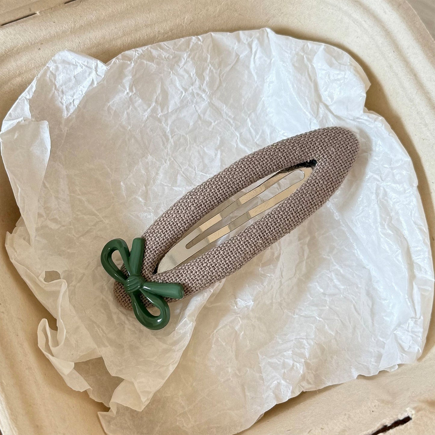 波點橢圓簡約髮夾