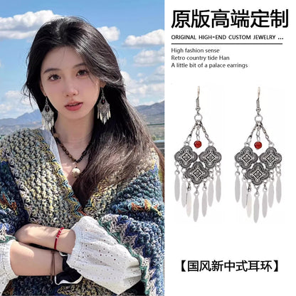 銀針復古耳環－30#淺藍色葡萄款細節22｜https://igowo.tw/