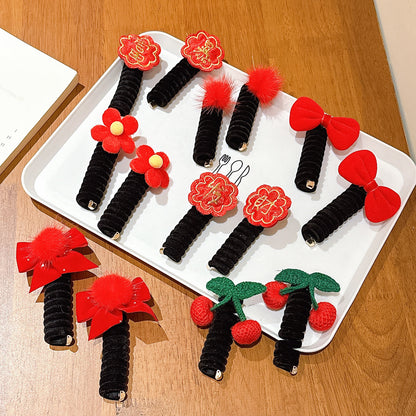 紅色簡約髮圈－商品主圖｜https://igowo.tw/