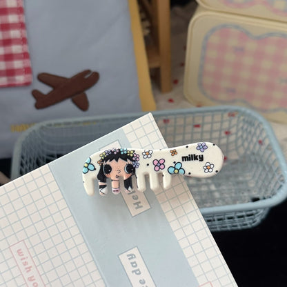 粉色卡通髮夾