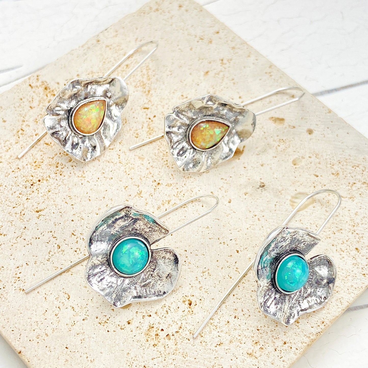 不規則復古做舊耳墜－商品主圖｜https://igowo.tw/