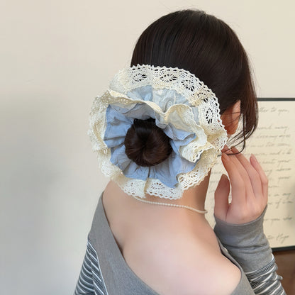 蕾絲大腸圈簡約髮圈－商品主圖｜https://igowo.tw/