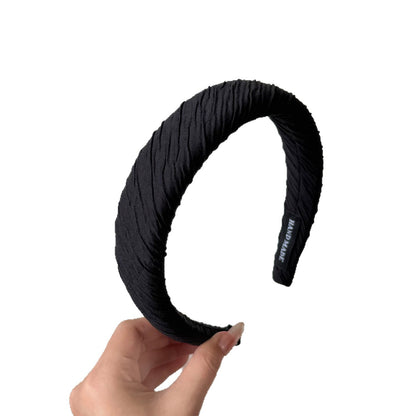 布面簡約髮箍－粉色款細節｜https://igowo.tw/