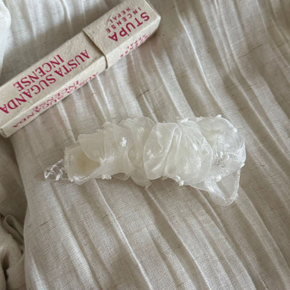 網紗波點雲朵髮夾