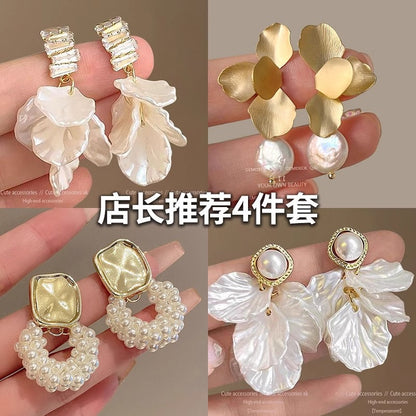 S925花朵流蘇復古耳環－細節特寫1｜https://igowo.tw/