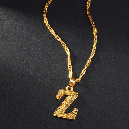 字母鍍金項鍊