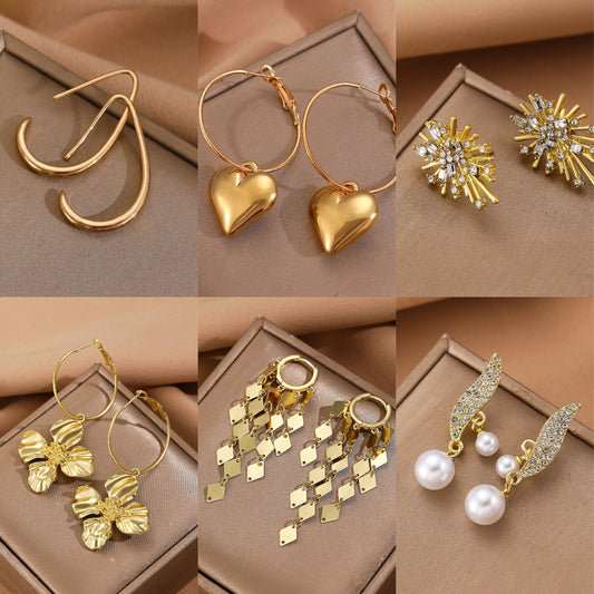 橢圓鏤空長版耳環－商品主圖｜https://igowo.tw/